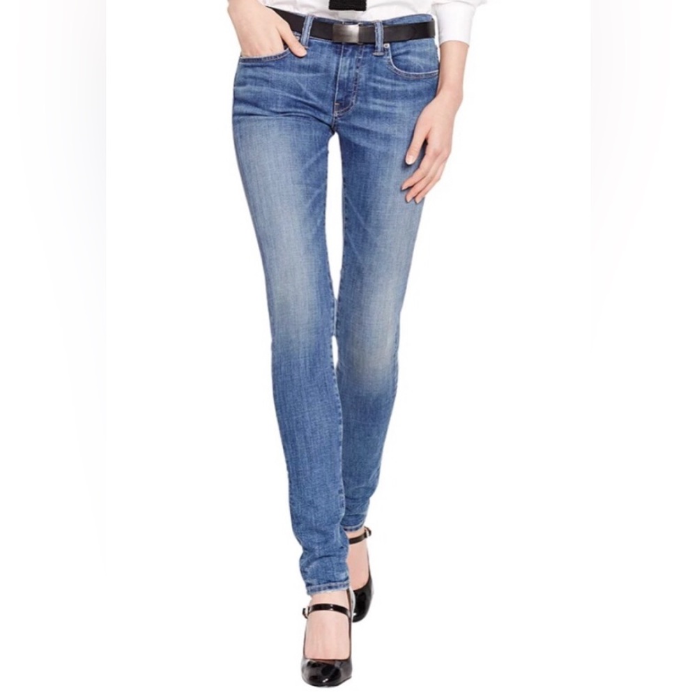 Polo Ralph Lauren Thompson Skinny Cotton Jeans in Mid-Wash Women's 28 $198